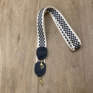 NWOT Clare V checker crossbody strap